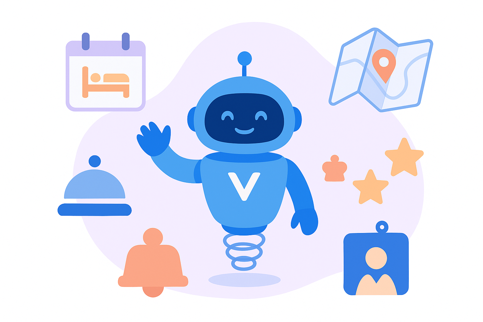 Hospitality Chatbot Illustration